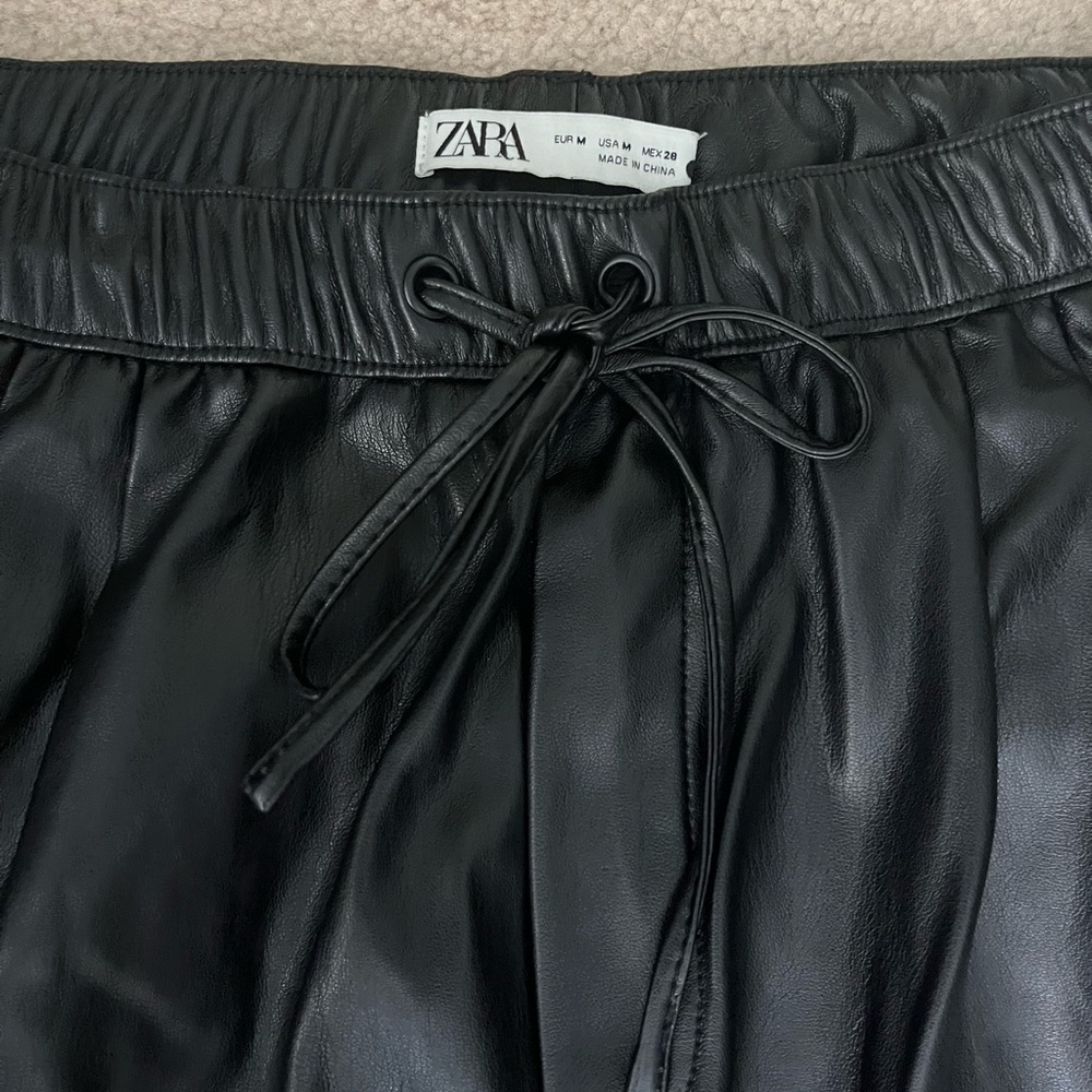 Faux leather pants